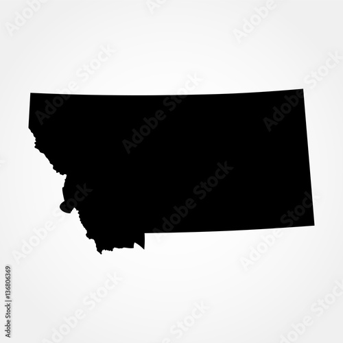 map of the U.S. state  Montana  photo