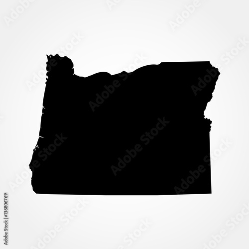 map of the U.S. state of Oregon 