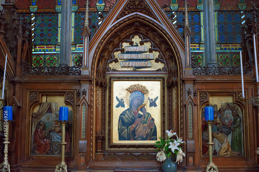 Interior of basilica of saint Epvre in Nancy in France