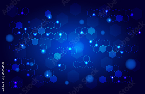 Vector abstract technology background. Template for innovation and technology concepts. Template for hi-tech digital technology and engineering.