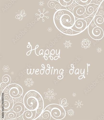 Beautiful lacy wedding greeting