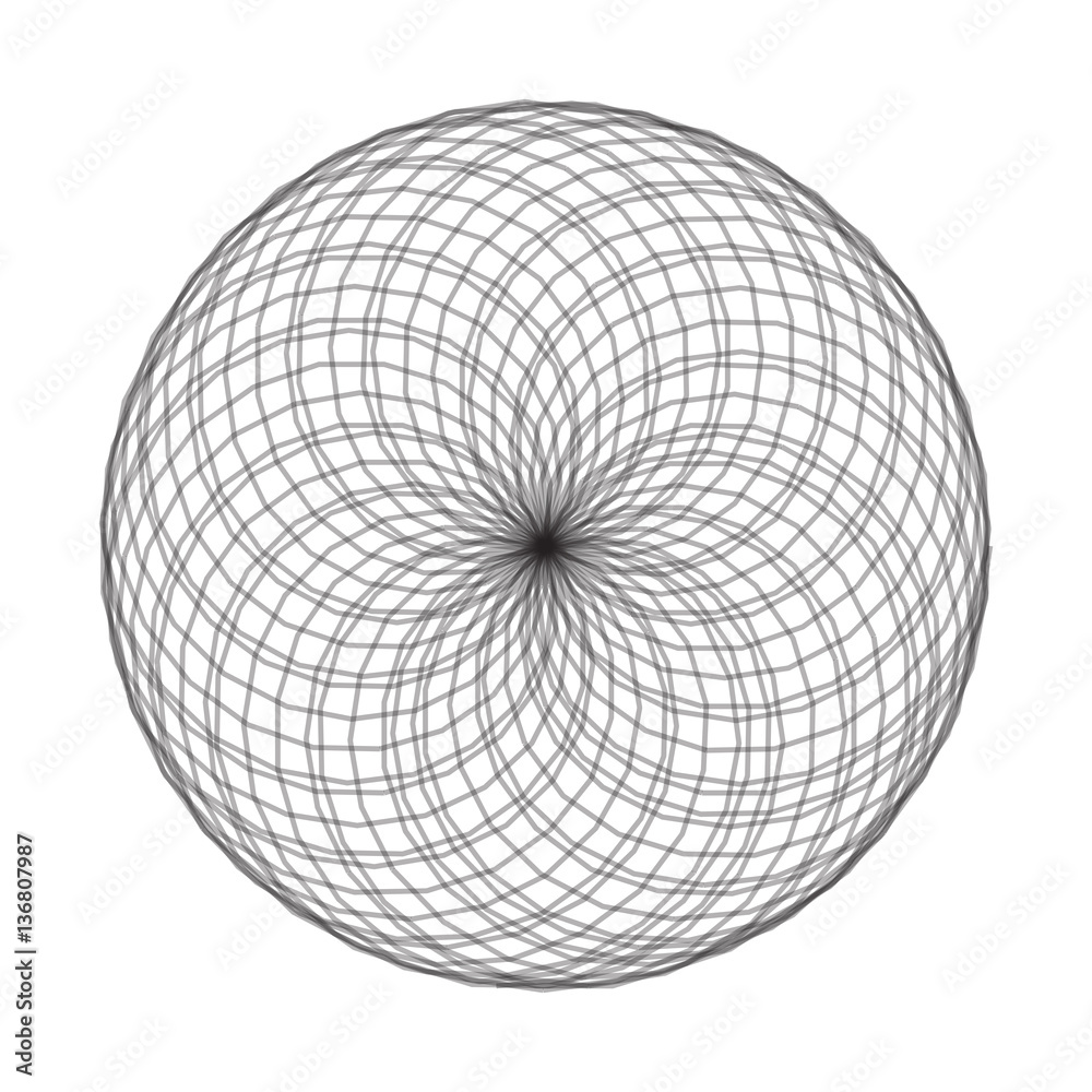Spirograph element vector illustration on white background. Abstract symbol. Spirograph element vector illustration on white background. Abstract symbol.