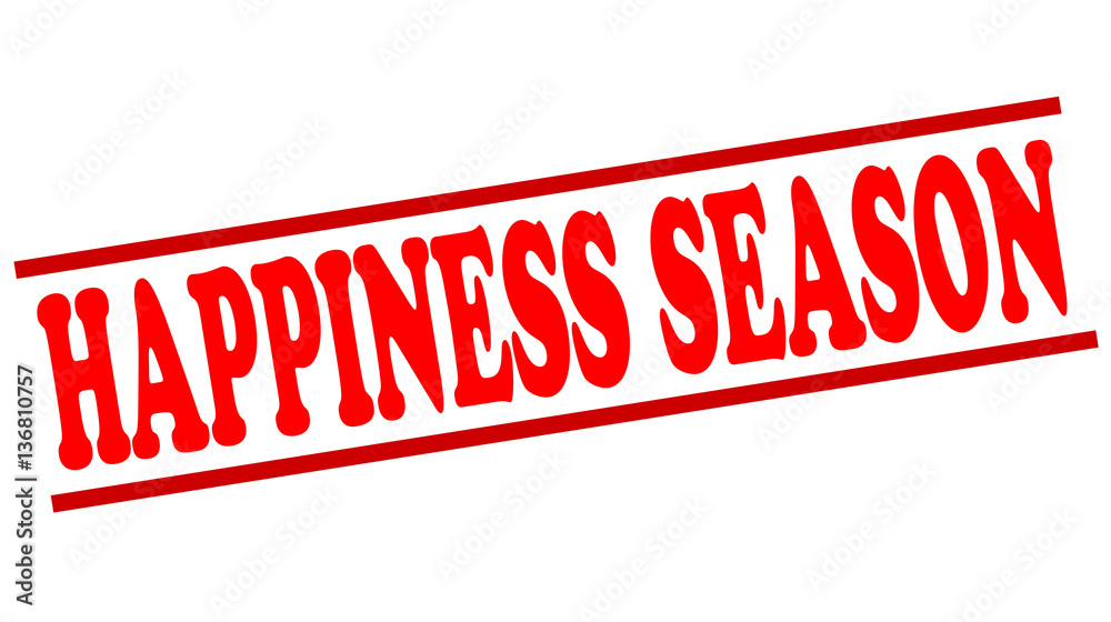 happiness season red vector stamp on white happiness season red vector stamp on white