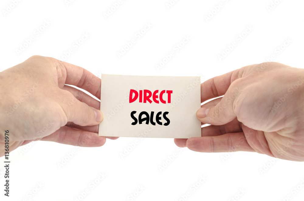 Direct sales text concept Direct sales text concept