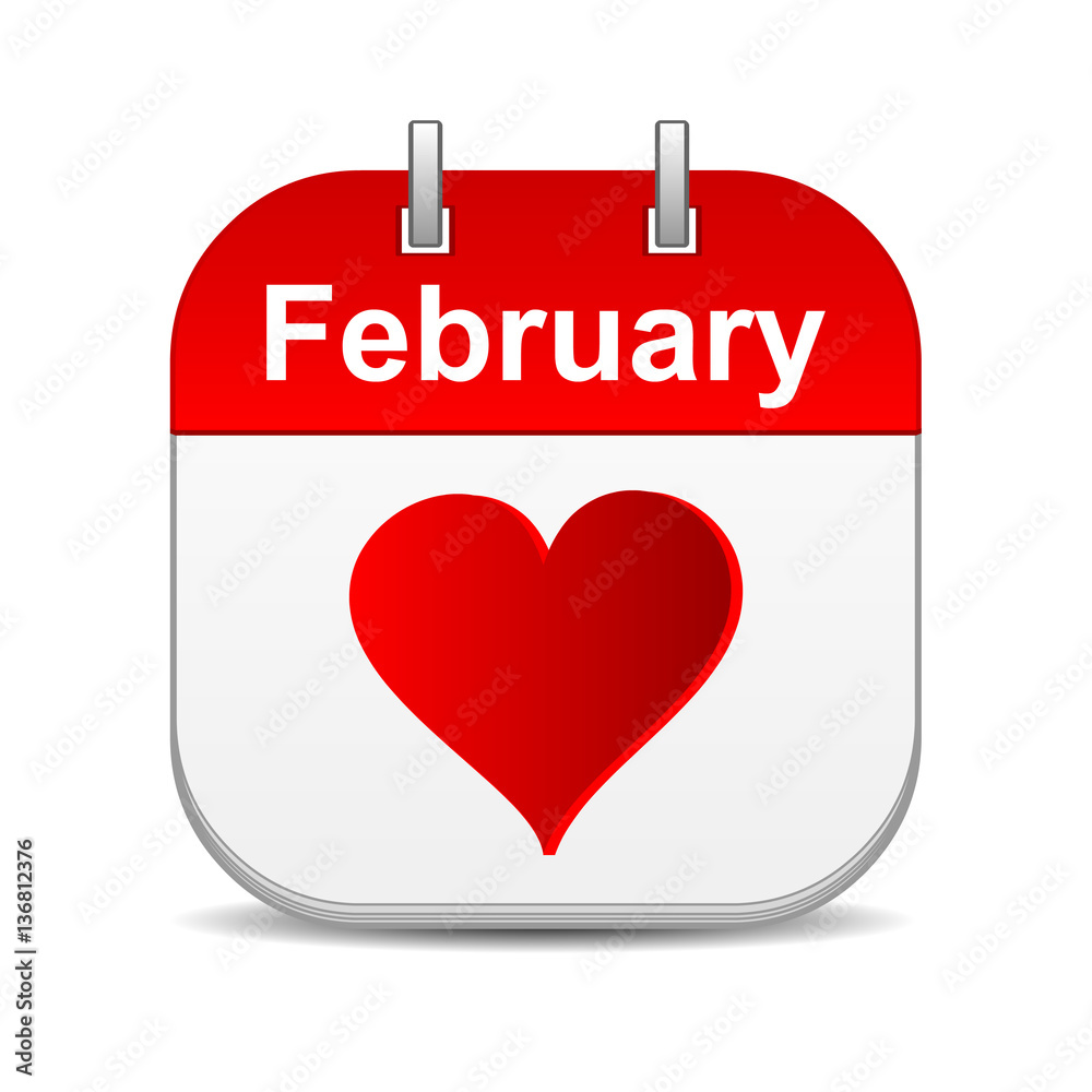 february 14 valentines day calendar icon february 14 valentines day calendar icon