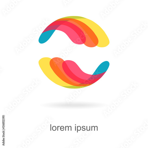 trendy abstract, vibrant and colorful icon, element logo