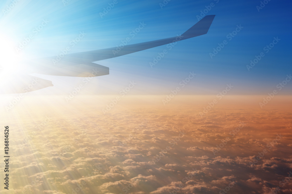 Amazing view from airplane in the morning Amazing view from airplane in the morning