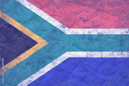Grunge South Africa flag pattern