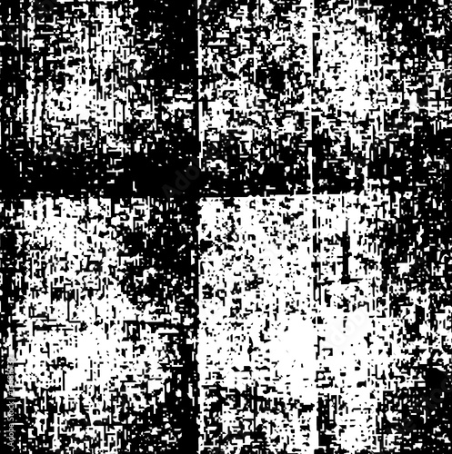 Wallpaper Mural Black grunge plaid pattern. Abstract checkered vector seamless pattern Torontodigital.ca