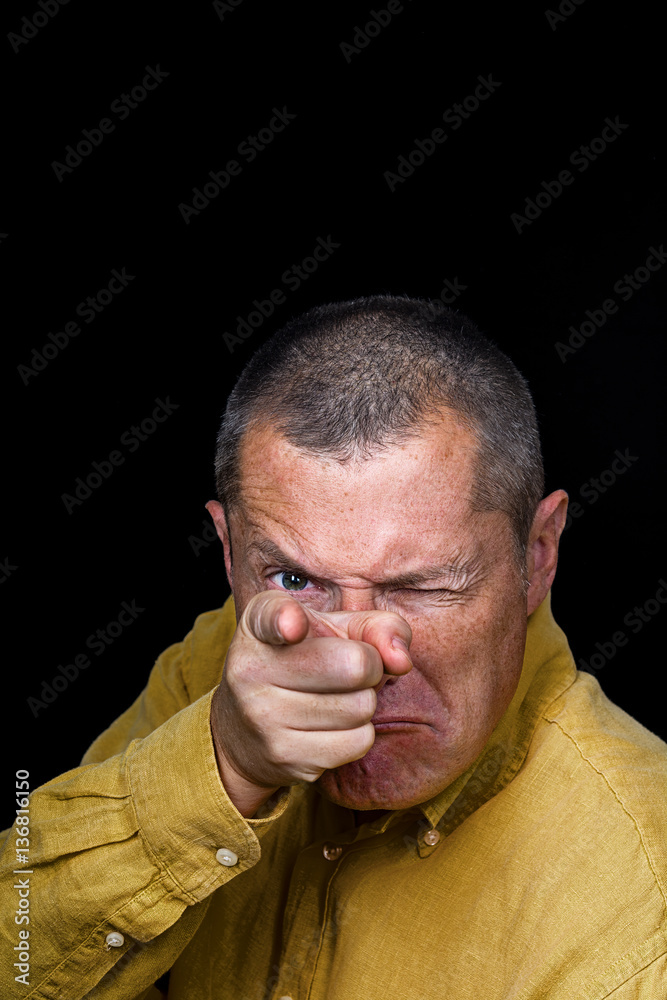 Obraz premium male Portrait with grotesque emotions