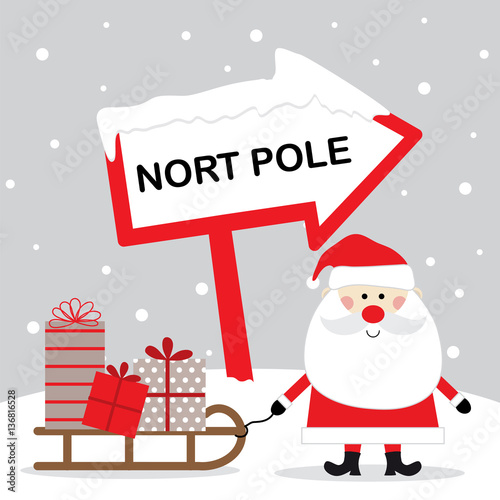 Cute Santa go home