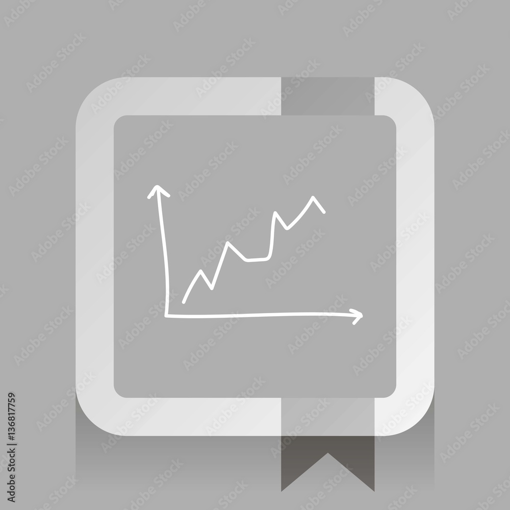 profit growth chart. white vector