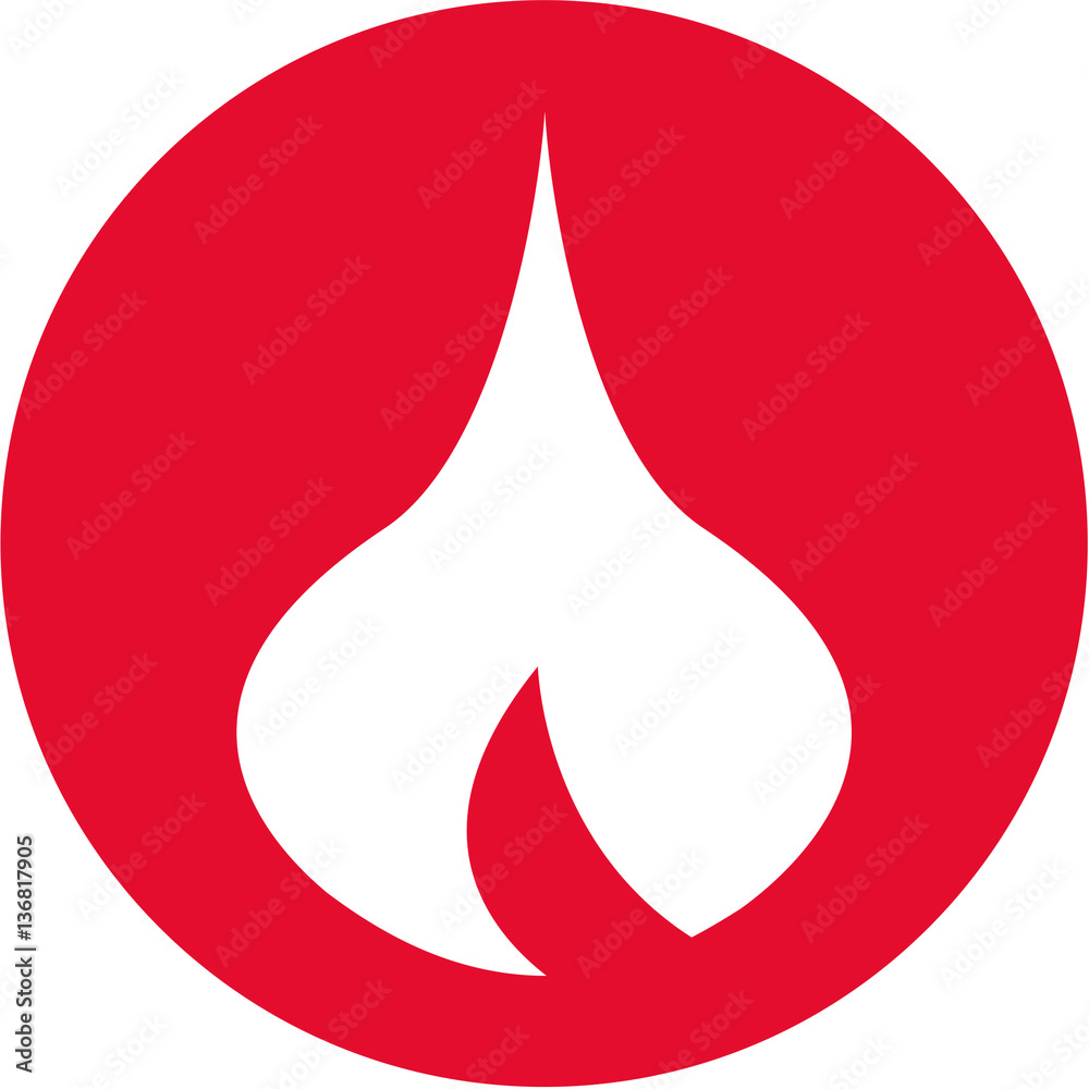 Stylised Flame Graphic Icon