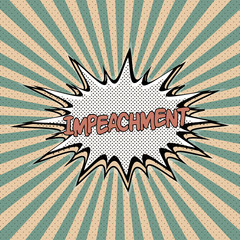 Fotobehang Pop art Impeachment verklaring popart illustratie  © brovarky