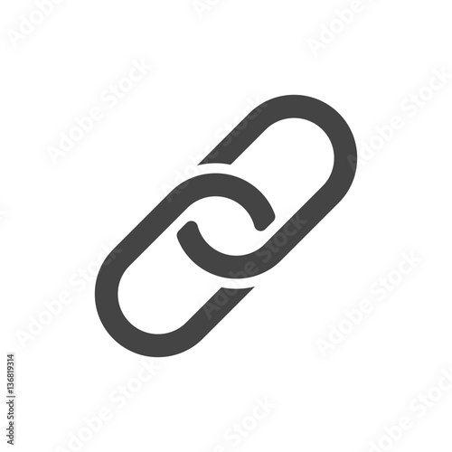Chain Icon vector illustration in flat style isolated on white background. Connection symbol for web site design, logo, app, ui.