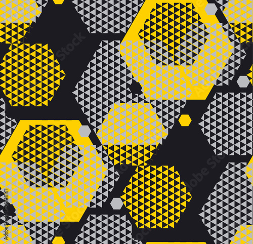 concept modern geometry pattern with yellow and black color. geo