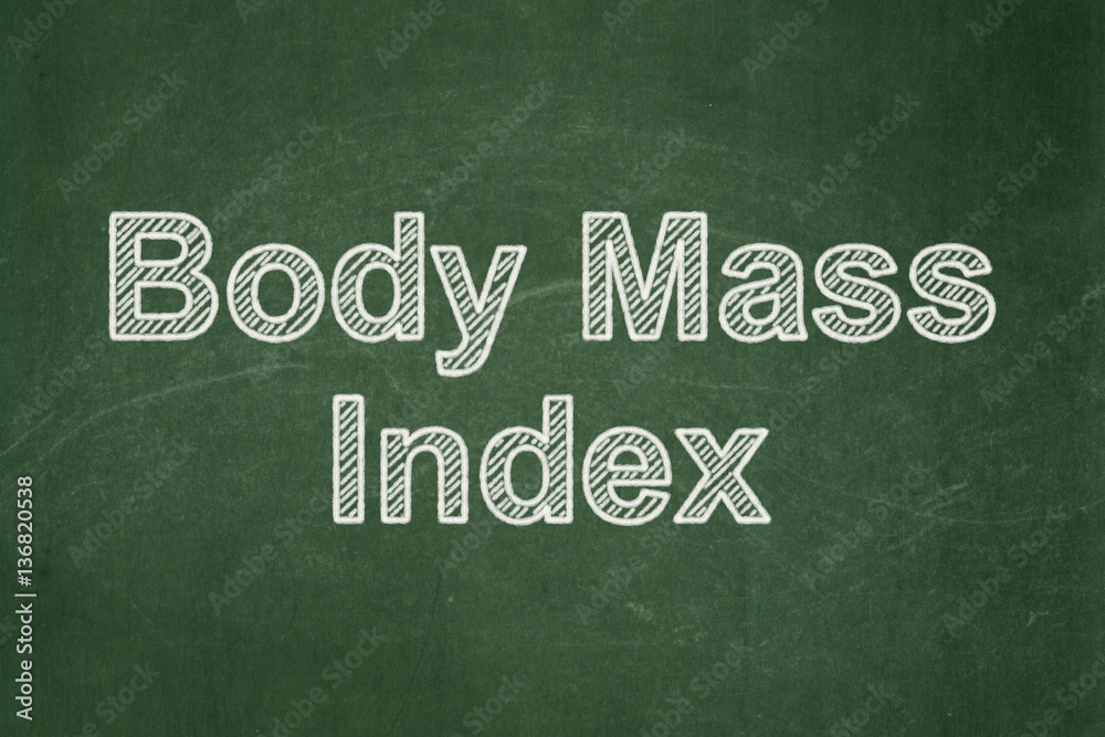 Obraz premium Medicine concept: Body Mass Index on chalkboard background