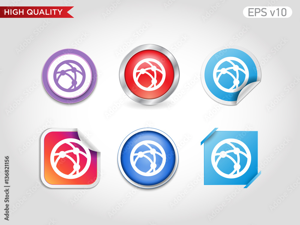Network icon. Button with network icon. Modern UI vector. Network icon. Button with network icon. Modern UI vector.