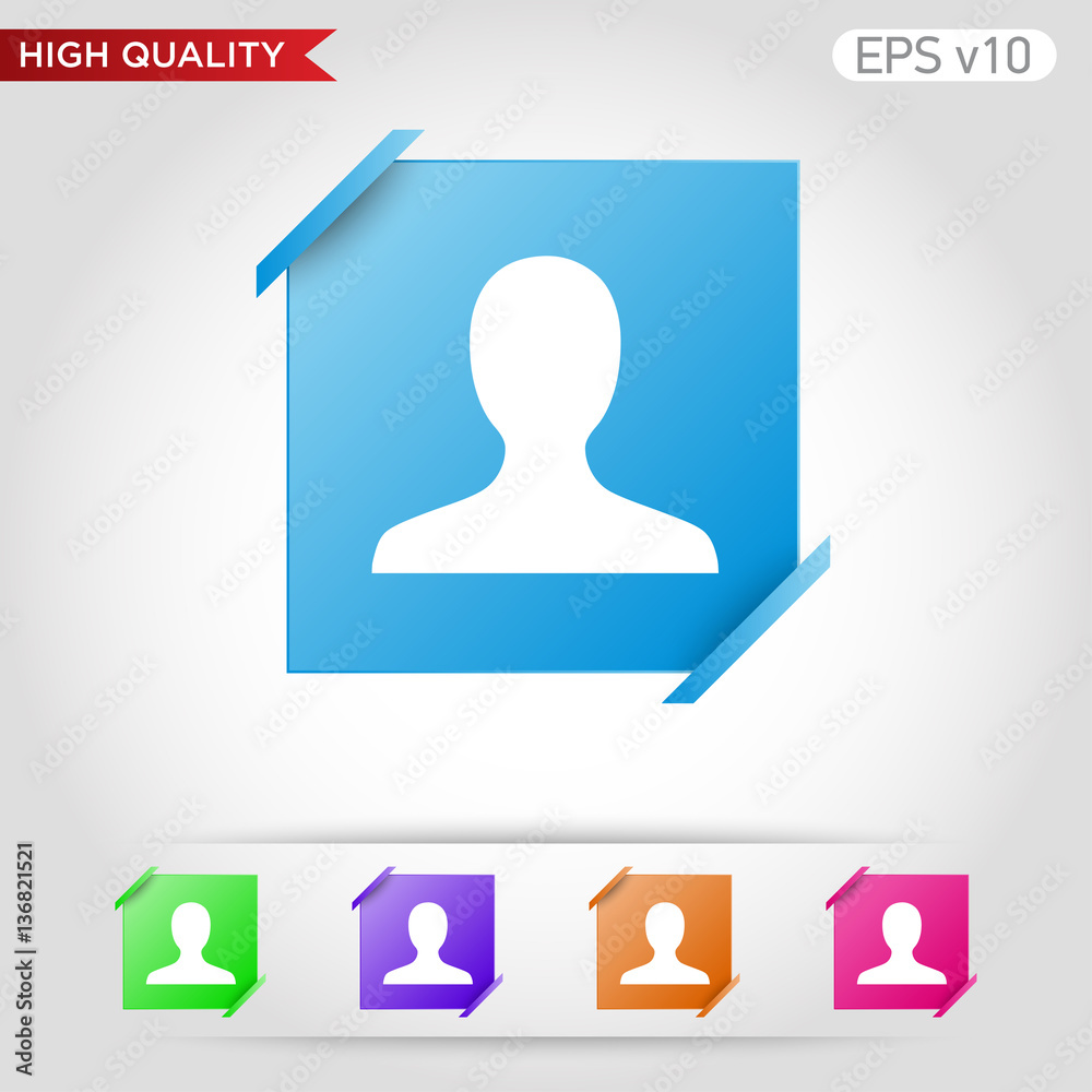User icon. Button with user icon. Modern UI vector. User icon. Button with user icon. Modern UI vector.