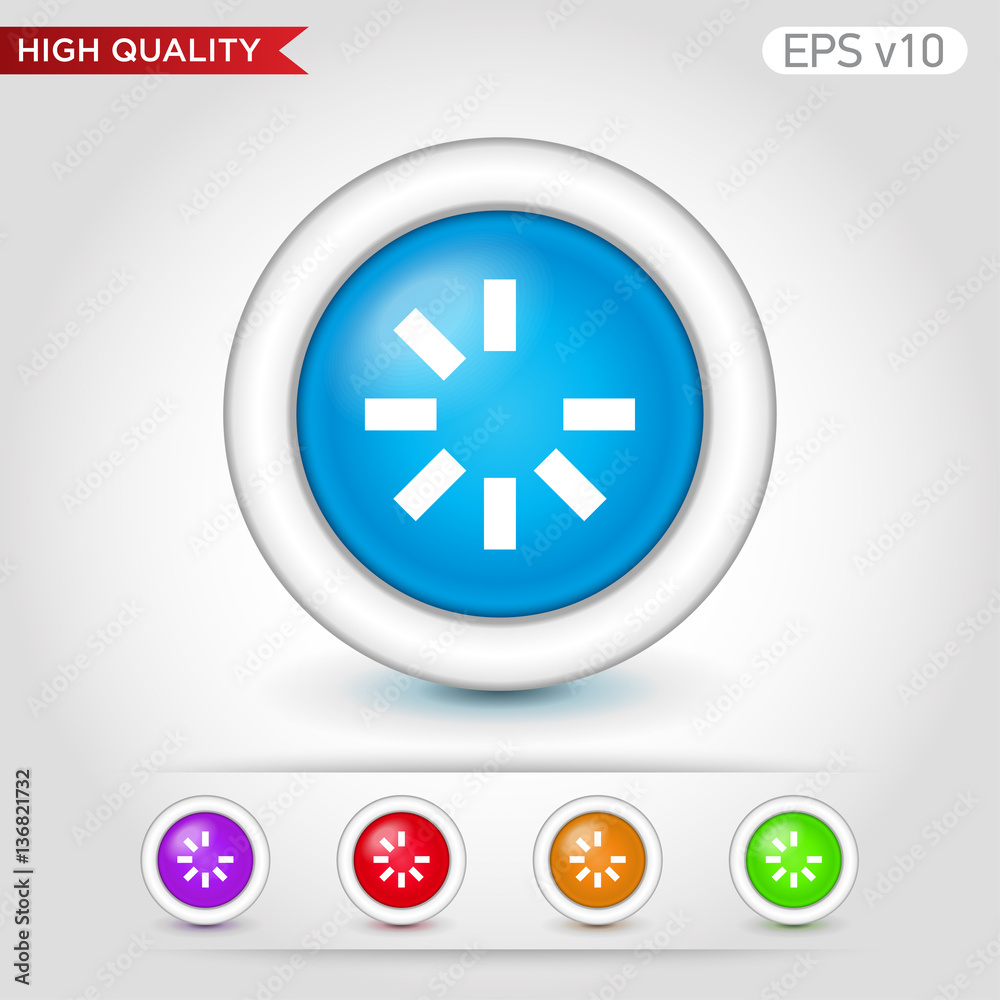 Loading icon. Button with loading icon. Modern UI vector. Loading icon. Button with loading icon. Modern UI vector.