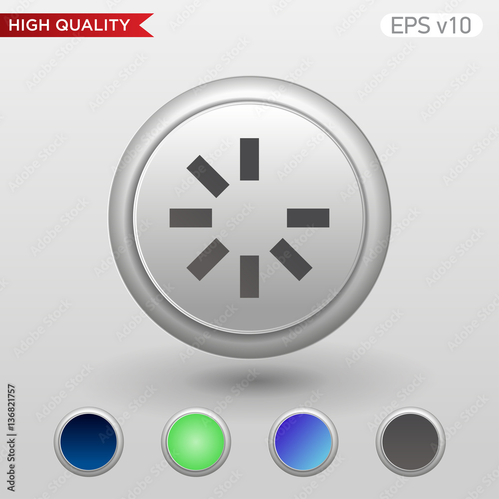 Loading icon. Button with loading icon. Modern UI vector. Loading icon. Button with loading icon. Modern UI vector.