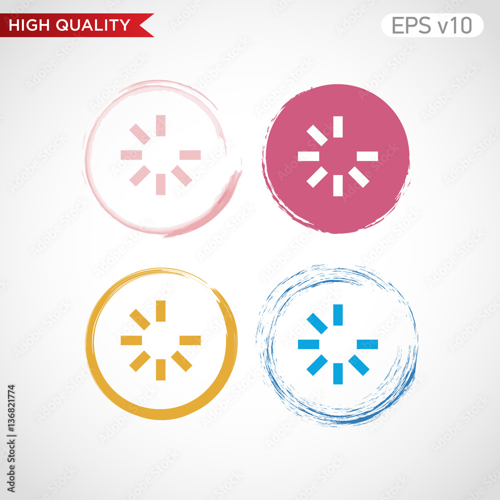 Loading icon. Button with loading icon. Modern UI vector. Loading icon. Button with loading icon. Modern UI vector.