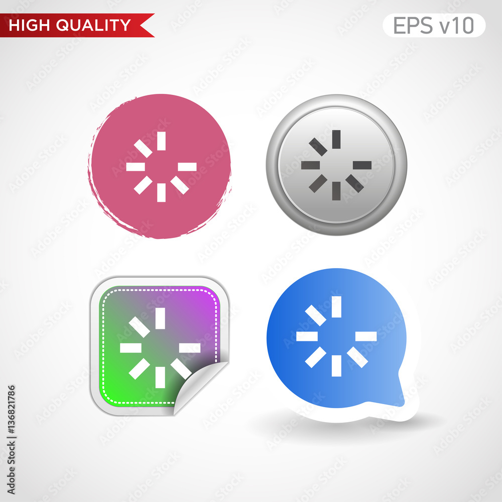 Loading icon. Button with loading icon. Modern UI vector. Loading icon. Button with loading icon. Modern UI vector.