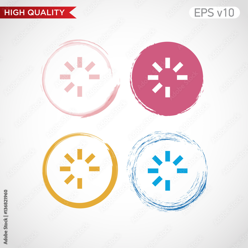 Loading icon. Button with loading icon. Modern UI vector. Loading icon. Button with loading icon. Modern UI vector.