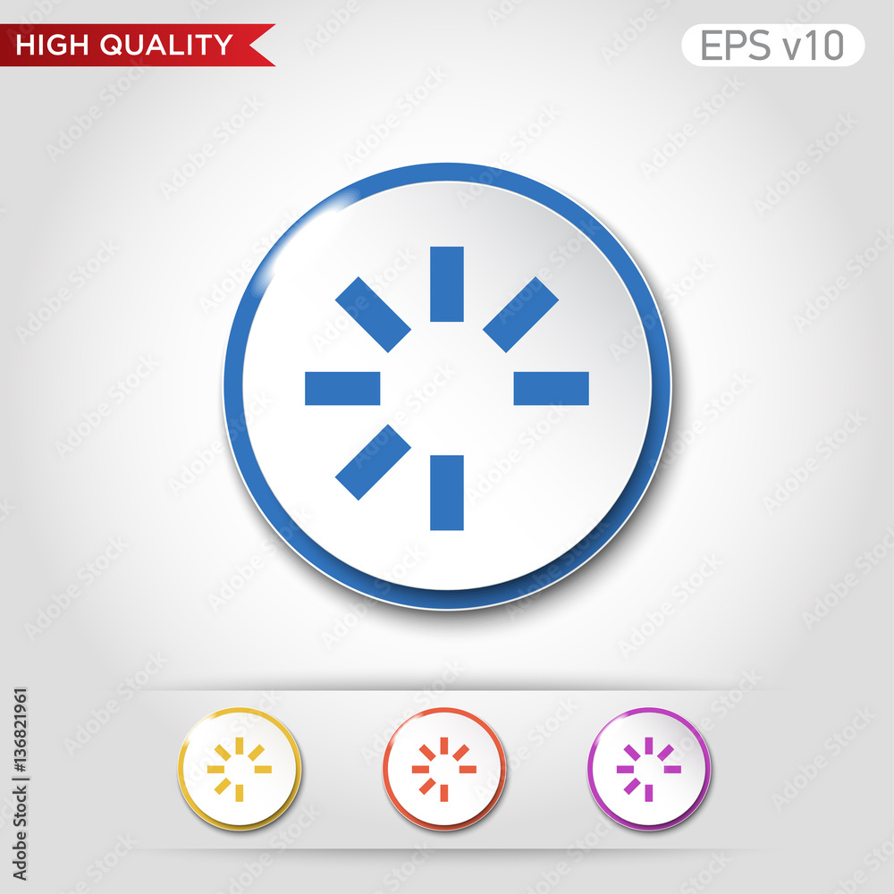 Loading icon. Button with loading icon. Modern UI vector. Loading icon. Button with loading icon. Modern UI vector.