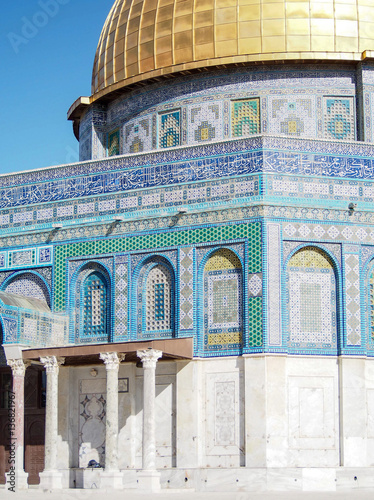 Photography A detail of the gold-domed mosque on the Temple Mount in Jerusalem Israel
