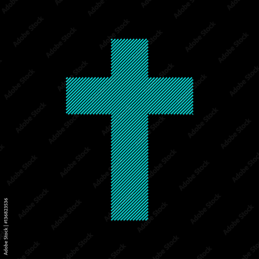 Fototapeta premium church cross symbol. Christian symbol of religion. Vector illustration.