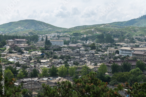 view of the city of Kaesong, North Korea