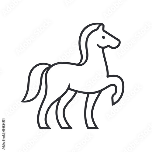 Horse silhouette outline