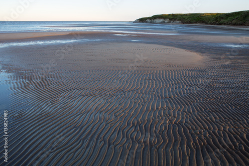 Wave ripples on a sandbank of the river. Lena river. Yakutia. Russia.