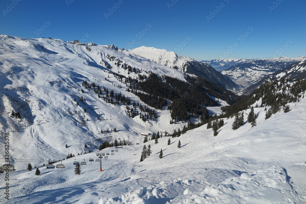 Gaschurn, Blick von der Versettla ins Montafon Gaschurn, Blick von der Versettla ins Montafon