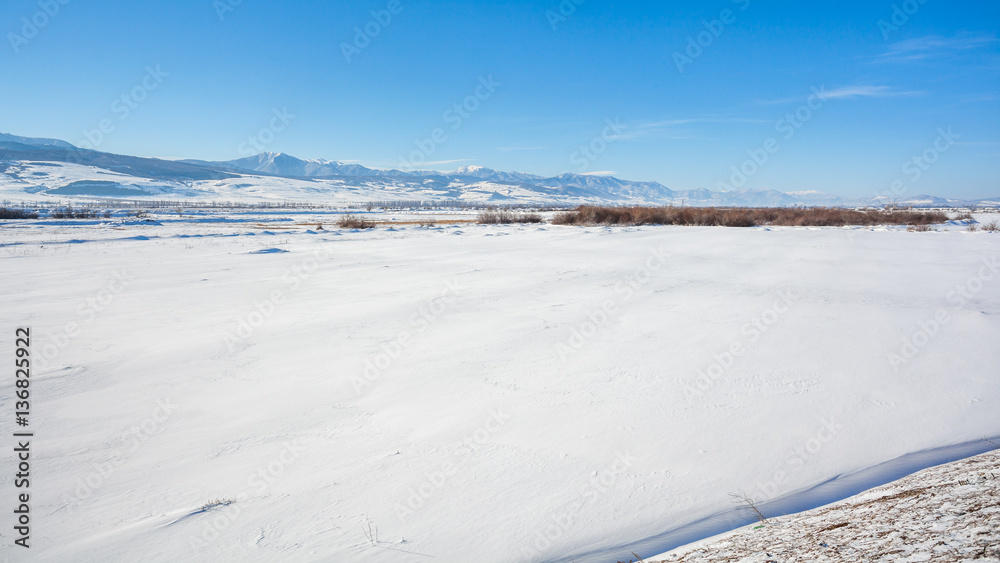 Beautiful winter landscape, Kartli, Georgia