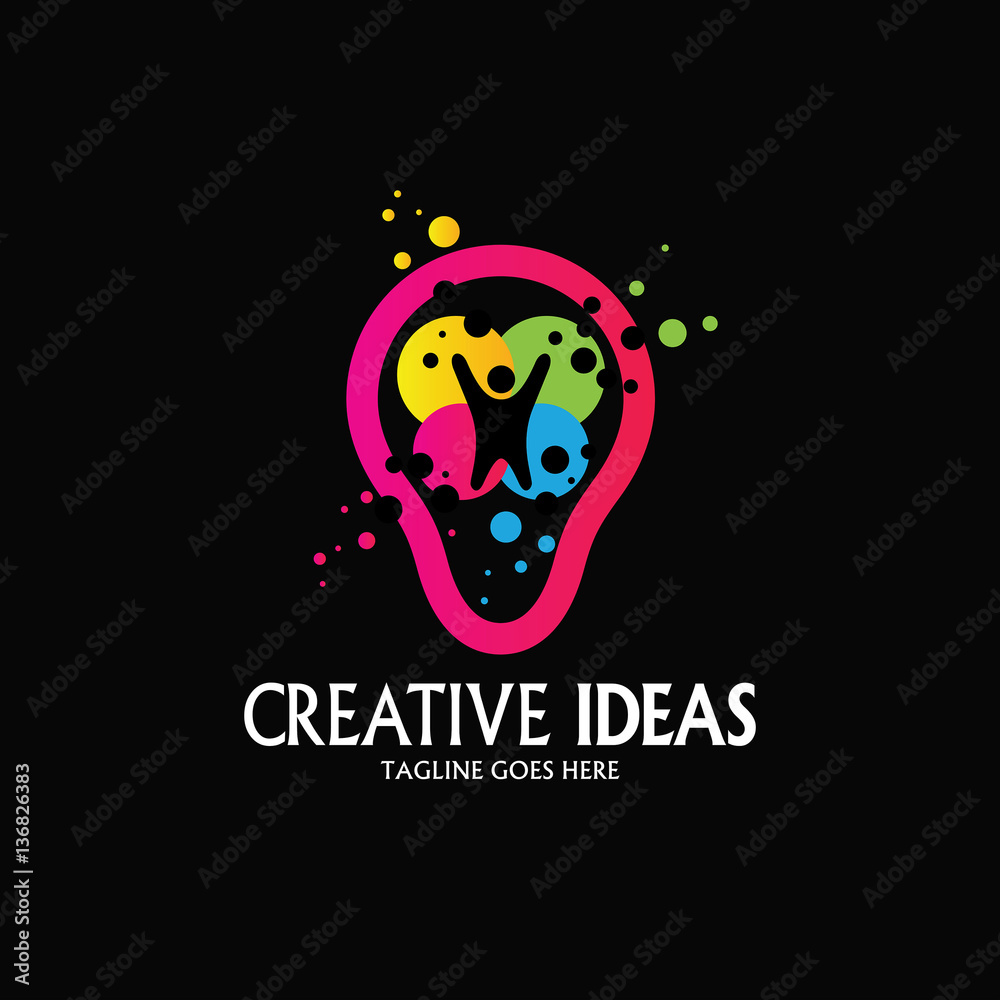 Creative Ideas logo design template. bright future logo design concept. Vector illustration