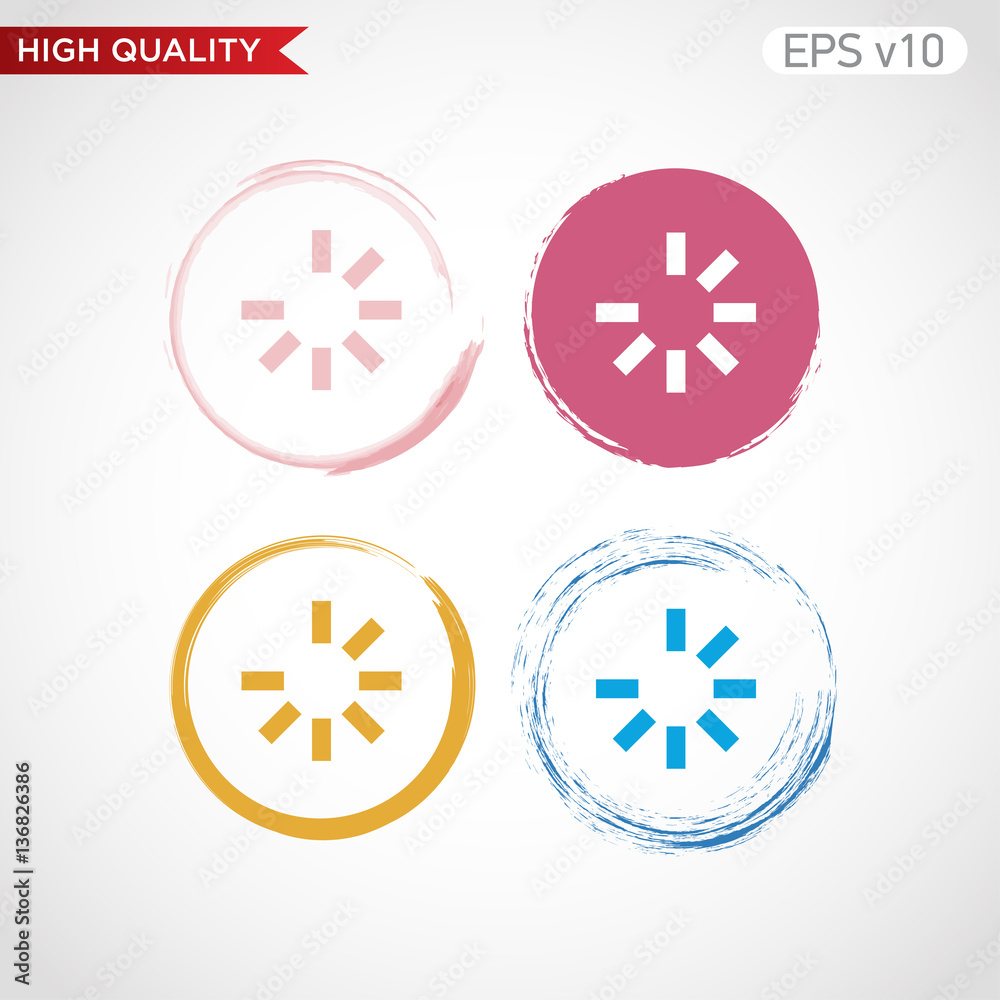 Loading icon. Button with loading icon. Modern UI vector. Loading icon. Button with loading icon. Modern UI vector.