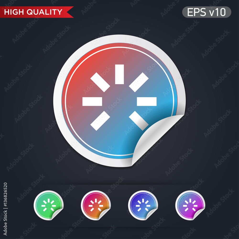 Loading icon. Button with loading icon. Modern UI vector. Loading icon. Button with loading icon. Modern UI vector.