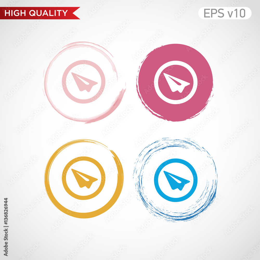 Send icon. Button with paper plane icon. Modern UI vector. Send icon. Button with paper plane icon. Modern UI vector.
