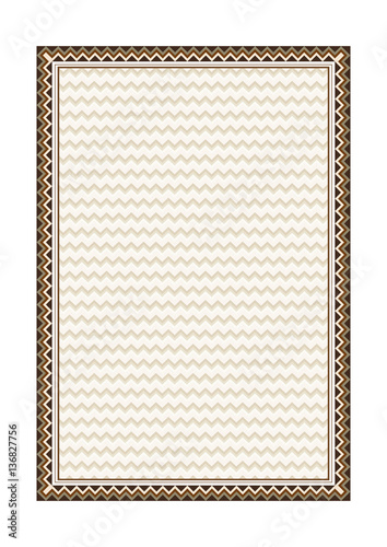 Border and texture in American Indians tribal style. Pattern brush is included in vector file. A4 page size.
