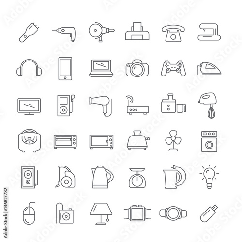 Icons with appliances.