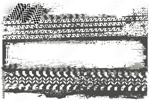 tire track banner