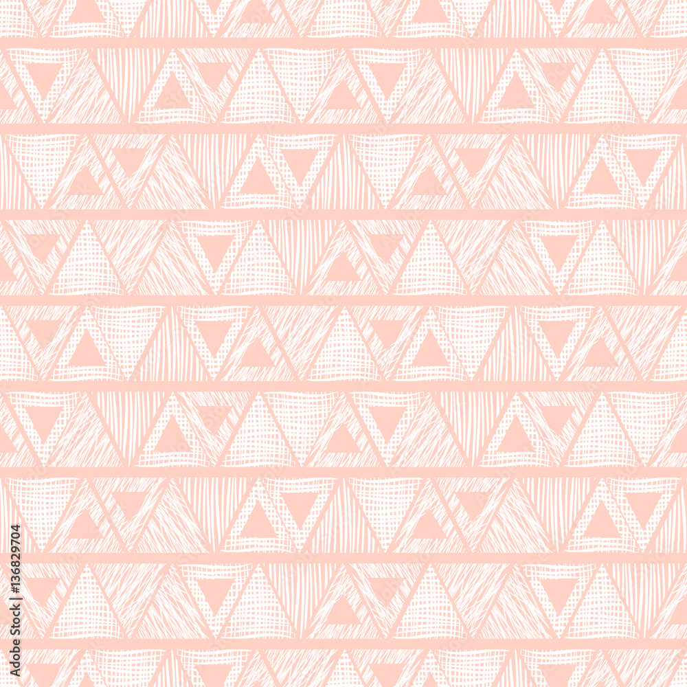 Seamless vector geometrical pattern with triangles. pastel endless background with hand drawn textured geometric figures. Graphic illustration, print for wrapping, background, cover, surface Seamless vector geometrical pattern with triangles. pastel endless background with hand drawn textured geometric figures. Graphic illustration, print for wrapping, background, cover, surface