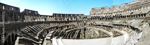 the interior of the coliseum of rome