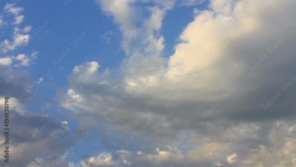 Rain clouds moving away fast motion. Time lapse of beautiful sliding, fleeing white clouds on the blue sky. 30 sec, 30 fps footage of HD timelapse cloudscape. Rain clouds moving away fast motion. Time lapse of beautiful sliding, fleeing white clouds on the blue sky. 30 sec, 30 fps footage of HD timelapse cloudscape.