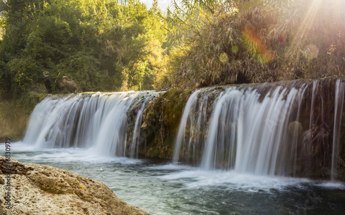 Waterfall on the river Castellano  Marche  Italy