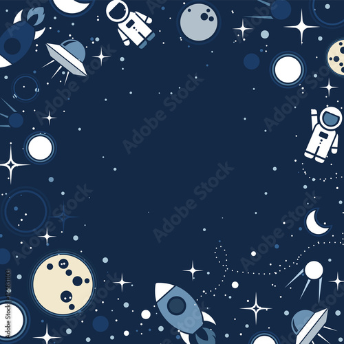 Vector flat cosmos design background