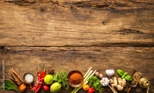Fototapeta Naklejka Na Ścianę i Meble -  Various herbs and spices
