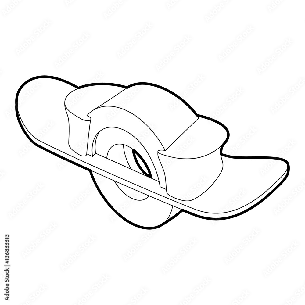 Blocked wheel icon, outline style Blocked wheel icon, outline style